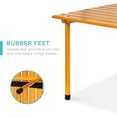 thumbnail image 6 of Foldable All-Purpose Portable Wooden Square Table with Carrying Case, Brown, 6 of 7