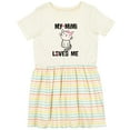 thumbnail image 3 of Inktastic Mimi Loves Me Grandchild Girls Girls Toddler Dress, 3 of 5