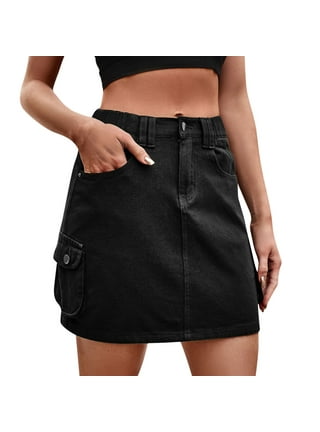 JNGSA Women's Mini Denim Skirts Short Jean Skirt High Waist