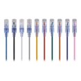 thumbnail image 1 of Monoprice SlimRun - Patch cable - RJ-45 (M) to RJ-45 (M) - 5 ft - UTP - CAT 6a - booted, snagless - multicolor (pack of 10), 1 of 2