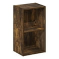 thumbnail image 1 of Pemberly Row Contemporary 2-Tier Open Shelf Bookcase in Amber Pine, 1 of 6