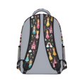 thumbnail image 3 of Princess and Castle Black Pattern Backpack for School, Cute School Bag with Adjustable Shoulder Straps and Padded Back, 15.3"x11"x6.7", 3 of 5