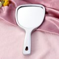 thumbnail image 4 of EeaseCA 1pc Double Side Handheld Mirror Cosmetic Mirror Back 2X and 3X Magnification Round Mirror (Silver), 4 of 8