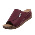 thumbnail image 2 of Norvail Womens Fashion Comfortable Breathable Platform Slides Wedge Sandals with Stitching Detail Casual Summer Mules Open Toe Arch Support, 2 of 5
