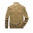 thumbnail image 4 of Fgnfyis Jacket for Men Casual Long Sleeve Zip up Solid Jacket for Daily Wear Outdoor Activities and Riding Spring Autumn Mens Jackets Khaki XXXL, 4 of 4