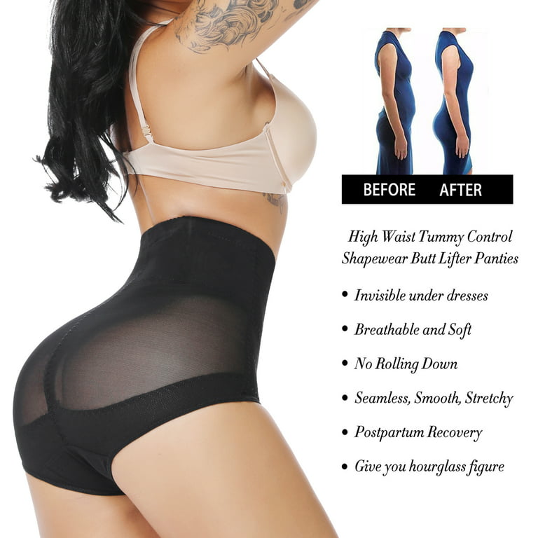 QRIC Shapewear Bodysuit for Women Tummy Control Butt Lifter Panty Hi-Waist  Trainer Stomach Body Shaper Slimming Girdles 