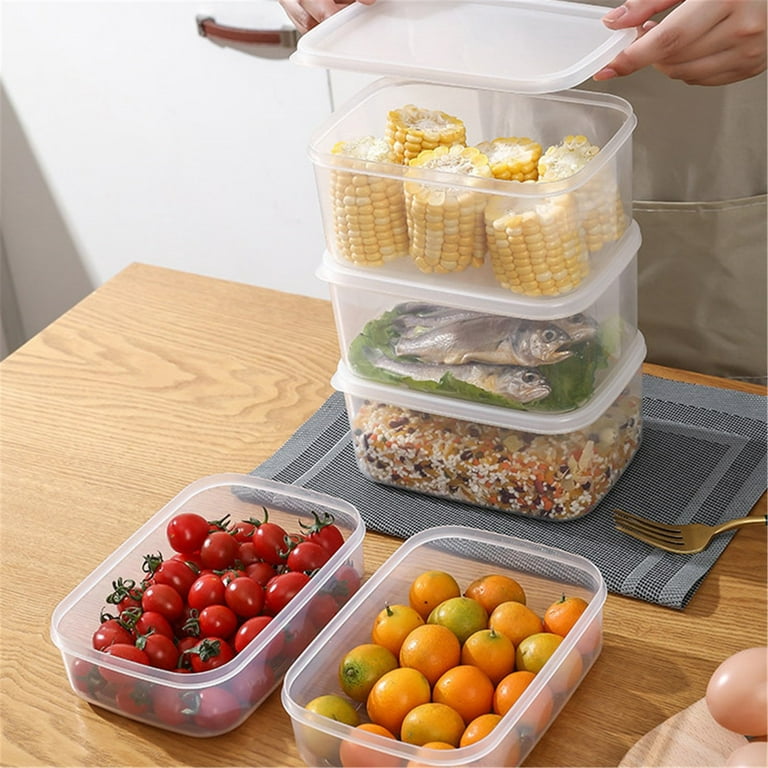 Wiueurtly Kids Snack Container for Pantry Kitchen Refrigerator Organizer  Refrigerator Airtight Storage Box With Lid Food Container Earth Day Bags