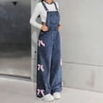 thumbnail image 5 of Teen Girls Jean Overalls Jumpsuits Girls Overalls Kids Casual Sleeveless Girls Wide Leg Jeans Pants Girls 1 Piece Rompers with Pockets Clothes for Kids 14-15 Years, 5 of 8
