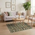 thumbnail image 3 of ODIKA Geometric Mid Century Looping Knot Minimalist Cream Checkered for Playroom, Bedroom, Reading Nook, Pet Friendly & Kids Safe Play, 3 of 7