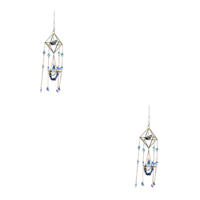 Advancent Crystal Suncatcher Colgante Rainbow Maker con marco de metal Decoración Wind Chime Adornos Ventana Interior Árbol de Navidad Type7 NO7