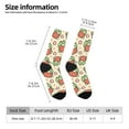 thumbnail image 2 of Gukieu Frog Hold Strawberry Print Contrast Color Mid-calf Socks, Sweat-wicking Athletic Socks, Unisex Clothing Accessories, 2 of 6