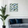 thumbnail image 2 of Canvas Print Wall Art Blue Hydrangea Floral Country Farmhouse Watercolor Framed Canvas Art Wall Decor Pictures Painting Morden Artwork for Living Room Bedroom, Ready to Hang, 28"x28", 2 of 4