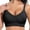 Black, variant on Women's Small Bust Seamless Adjustable Steel Ring Bra Lift Support Comfort Everyday Wear