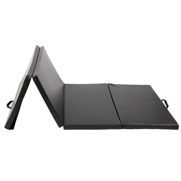 Costway 4'x8'x2" Thick Folding Panel Gymnastics Fitness Exercise Mat Black