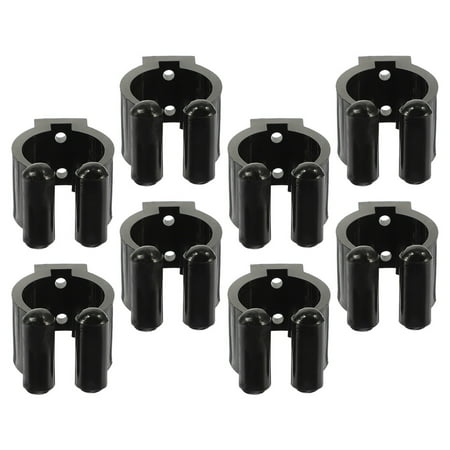 8 Pcs Fishing Rod Clip Lure Racks Brackets Bar Clamps Black