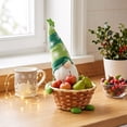 thumbnail image 7 of Qocolcyl Christmas Candy Bowl Gnome Candy Woven Holder Xmas Snack Container Dish Gingerbread Cookies Storage Basket for Christmas Party Gift Winter Holiday Table Desk Home Decoration,Green, 7 of 7