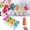 multicolor, variant on Plastic Ice Pop Mold - 8-Cavity Mini Square Popsicle Maker with Lid, Reusable Ice Cream Freezer Tray for Homemade Frozen Treats