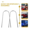 thumbnail image 3 of Tineasur Car Audio Removal Tool Kit 2Pairs Silver U Shaped Metal for Automotive Repairs 4.3x2.4x0.1in, 3 of 8