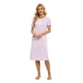 thumbnail image 6 of EFINNY Women's Nightgown Short Sleeve Soft Comfy Sleepwear with Pockets Henley Neck Button Down Nightdress Retro Polka Dot Nightshirt, S-XXL, 6 of 6