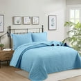 thumbnail image 4 of 3-PCS 100% Cotton Oversized Bedspread Set Coverlet Quilt Set Stitching, 4 of 8