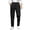 Black, variant on Mens Solid Personalized Waist And Head Casual Trousers Business Straight Leg Trousers,Black,S