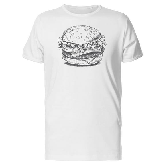 Cheese Burger In B&w Tee Men's -Image by Shutterstock