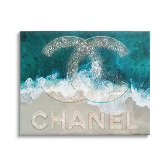 Stupell Industries Beach Waves Crashing Shoreline Glam Fashion Detail Graphic Art Gallery Wrapped Canvas Print Wall Art, Design by Ziwei Li