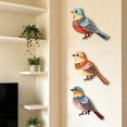 thumbnail image 4 of DefiDgd 4pcs Wooden 2D Flat Hanging Bird String Hanging Pendant,Colorful Flat Tropical Bird Statue for Summer Party Tree Wall Window Hanging Decoration Supplies(C), 4 of 6