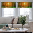 thumbnail image 4 of LALILO Kitchen Curtain Valance Beautiful Green Forest Rod Pocket Window Curtain 52"x 18" Set of 2, 4 of 5