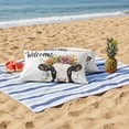 thumbnail image 5 of Outdoor Pillow Cover Welcome Spring Set of 2 Waterproof Throw Pillowcases Flower Wreath Bull Decorative Patio Furniture Pillows for Couch Garden Indoor & Outdoor Use, 5 of 9