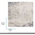 thumbnail image 3 of Livabliss Area Rugs for Living Room, 7ft Round Roma Modern Gray Square Rug, Bedroom Dining Room Home Decor Stain Resistant Carpet (6'7" x 6'7"), 3 of 9