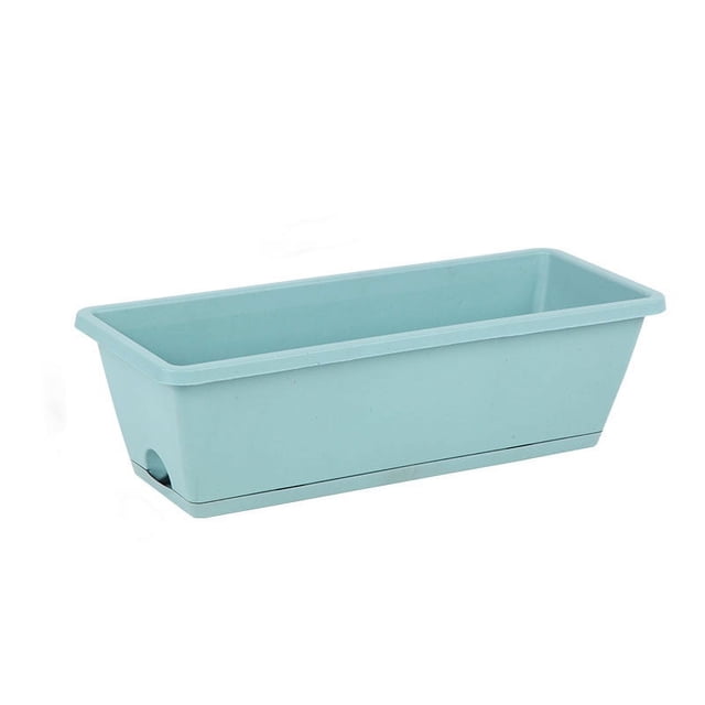 Maceta de plástico para verduras, maceta para balcón, maceta rectangular grande para flores y verduras