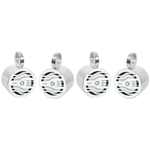 4 MB Quart NK2-116W 120w Marine Boat 6.5" Wakeboard Tower Speakers in Silver