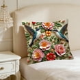 thumbnail image 4 of Tunhigl 18x18in Vintage Floral Bird Pillow Cover Boho Floral Pillowcase for Farmhouse Living Room Sofa Bedroom Decorations, 4 of 7