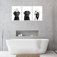 thumbnail image 4 of Funny Black Cat Bathroom Canvas Wall Art Cute Cat Wash Its Paws Reading Newspaper Poster Modern Abstract Green Aesthetic Animal Prints Painting For Bathroom Toilet Wall Decor Unframed, 4 of 6