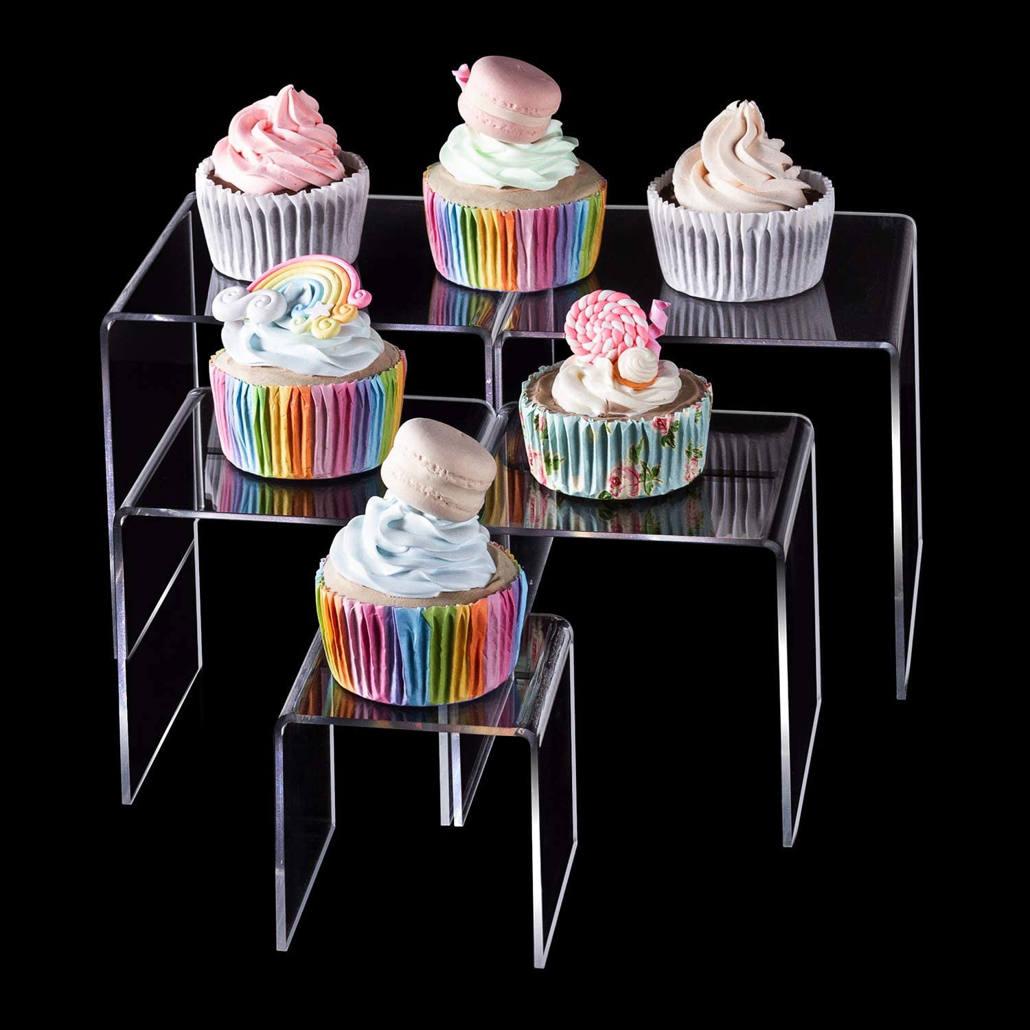 raz on X: Chuangdi 2 Sets Acrylic Display Risers, Clear Product Stand,  Jewelry Display Riser Shelf Showcase Fixtures For Dessert Cupcake Candy  Treat Action Figure Display $12.99 on     /