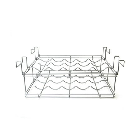 Origami Double Tier Metal Wine Bottle Holder Rack for Kitchen Cart Organization