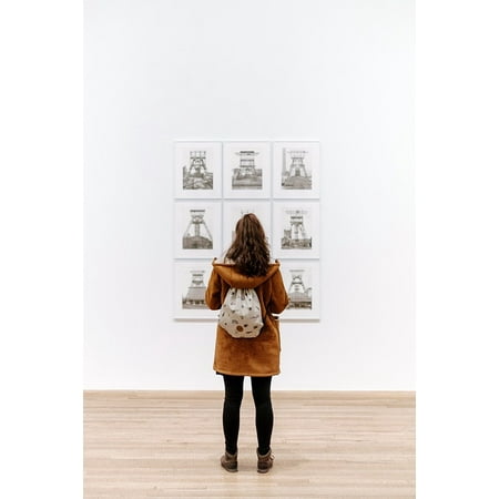 38in Framed - Laminated Poster Wall People White Frame Girl Thinking Alone Art Poster Print 11 x 17