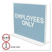 Deflecto Classic Image Double-Sided Sign Holder, 11 x 8.5 Insert, Clear