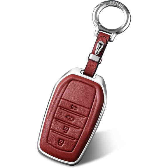 Key Fob Cover Compatible with Toyota Tundra Venza Sequoia Corolla Cross 2022-2026 4 Button Keychain Case Holder Protector,Red