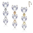 thumbnail image 4 of Belly Button Ring Reverse Design with Three Prong Set Heart CZ Vertical Drop, 4 of 7