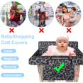 thumbnail image 4 of Shopping Cart Cover for Baby 2-in-1 High Chair Cover with Safety Harness Multifunctional Grey Pattern Cart Covers for Babies Soft Padded Grocery Cart Cover for Baby Boy Girl, 4 of 6