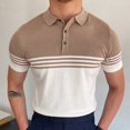 thumbnail image 3 of Summer Clothing Men's Light Luxury Graphic Knitted Short Sleeve Polo Shirt Streetwear Button-down Fashion Solid Color Knitwear, 3 of 5