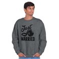 thumbnail image 5 of Just Married Bride Groom Newlywed Sweatshirt for Men or Women Brisco Brands 2X, 5 of 6