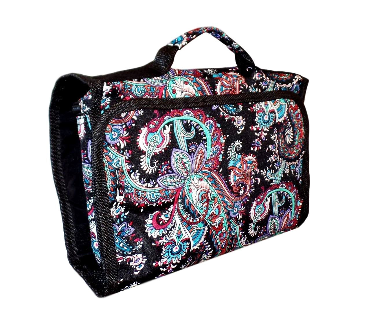 Hanging Toiletry Cosmetic Organizer Bag - Roll up for Storage Travel ...