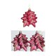 thumbnail image 2 of Puntoco Juego de 2 colgantes pequeños decorativos especiales de bolas navideñas de plástico galvanizado pintados de color rojo, 2 of 6