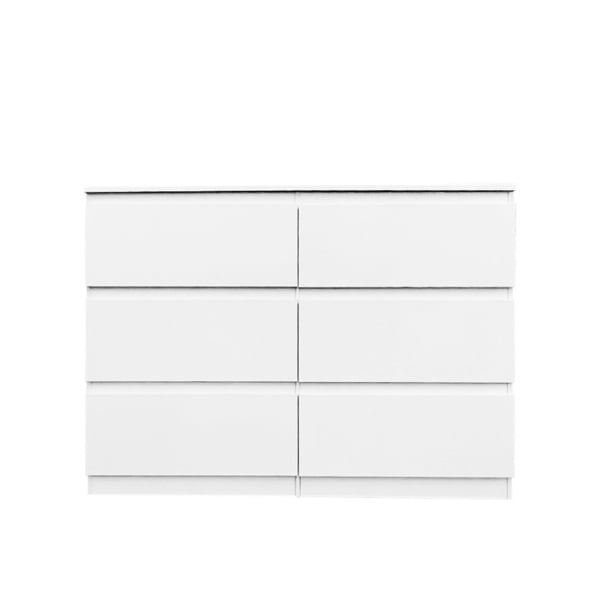 6 Drawer Double Dresser for Bedroom Living Room Hallway,white