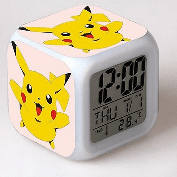 Chockeie Minecraft Colorful Color Changing Quartet Alarm Clock Led Night Light Birthday Gift Christmas(4)