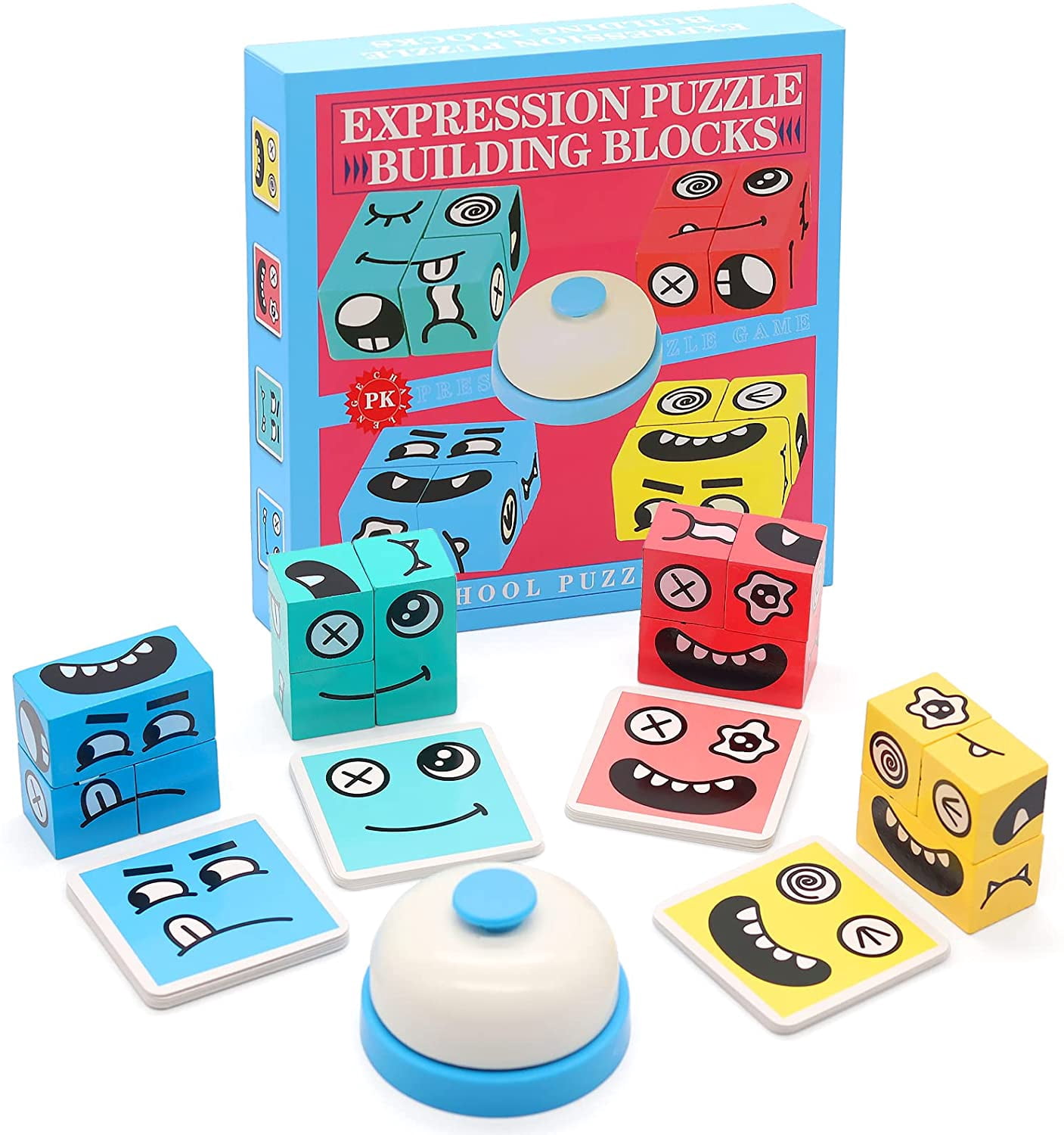 Expression Blocks Wooden Expressions Matching Block Puzzles,Face-Change Rubiks Cube Game ...