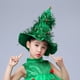 thumbnail image 3 of EeaseMX 1 sombrero y vestido de árbol de Navidad para espectáculos de Navidad, disfraz infantil para niñas (talla 110 cm, verde), 3 of 8